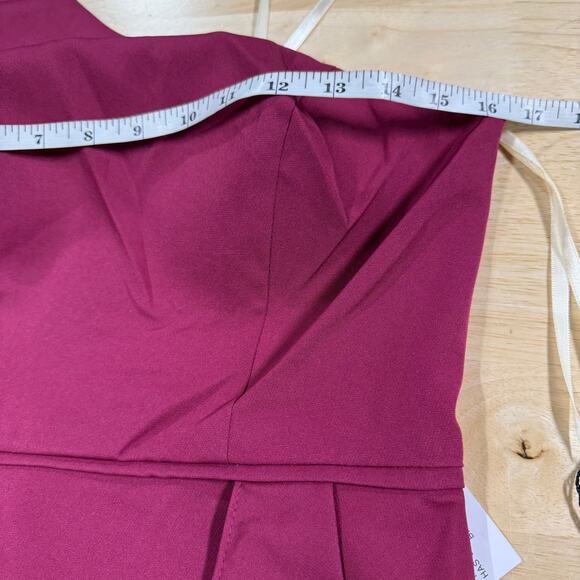 Mac Duggal NWT Purple One Shoulder High Slit Ruffle Gown Size Berry 2 Hi-Low Hem - Picture 6 of 10